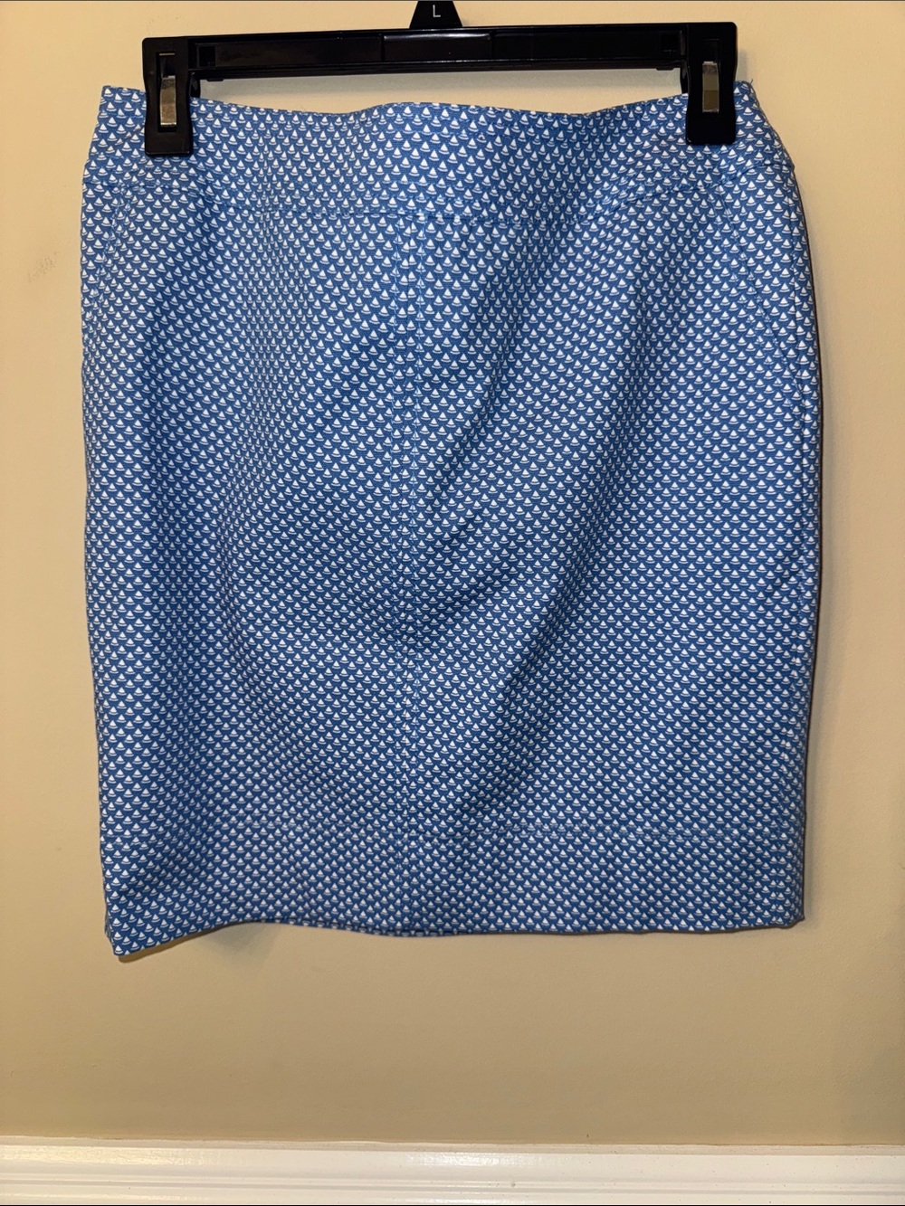 Talbots Blue and White Textured Pencil Skirt W 15